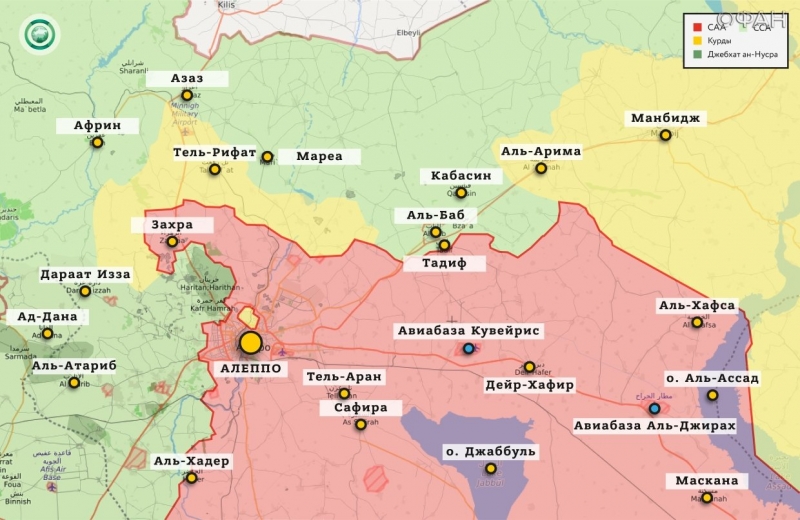 Syria the results of the day on 14 October 06.00: CAA takes Kobanov and manbij, Turkish army took Ras al-Ain and Tel Abyad