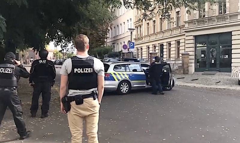 In Germany, there was a shooting near a synagogue