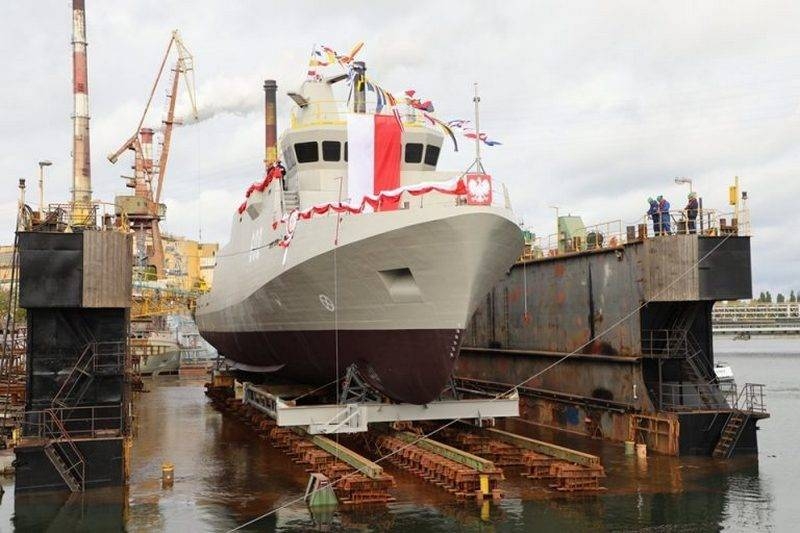 В Польше спустили на воду второй тральщик проекта 258 типа Kormoran