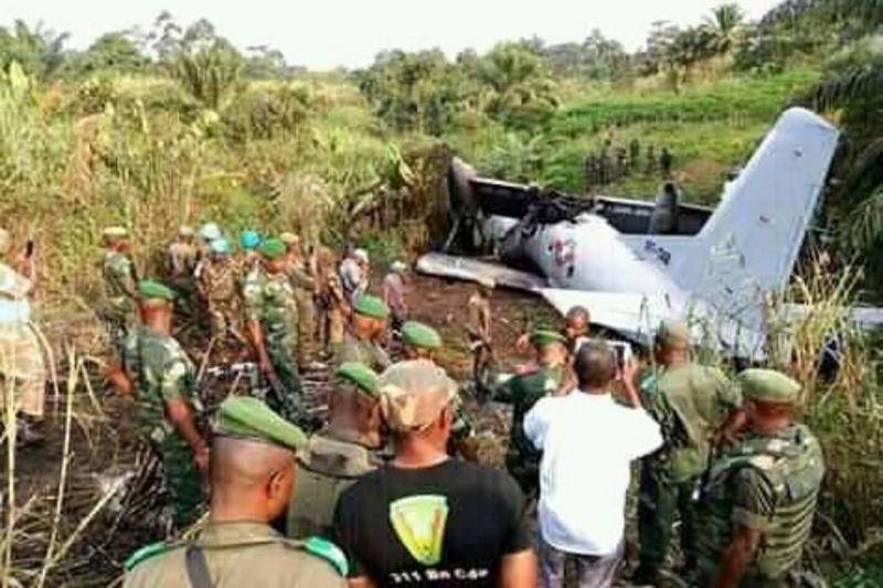 In the DRC, crashed An-72 military transport aircraft
