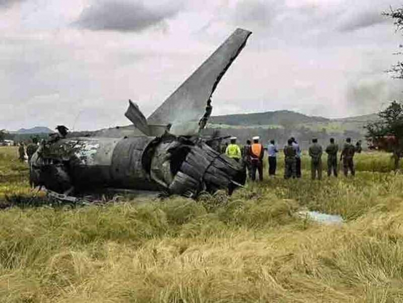 In Ethiopia, crashed Su-27 fighter