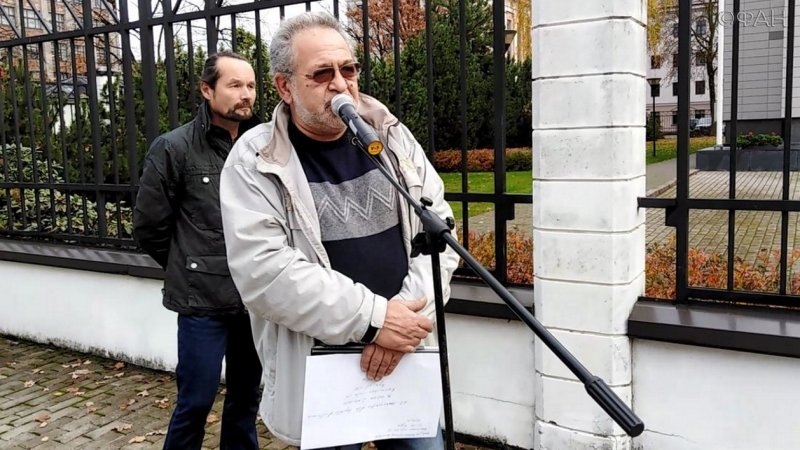 In Riga, defended the Lithuanian Algirdas Paleckis prisoner of conscience