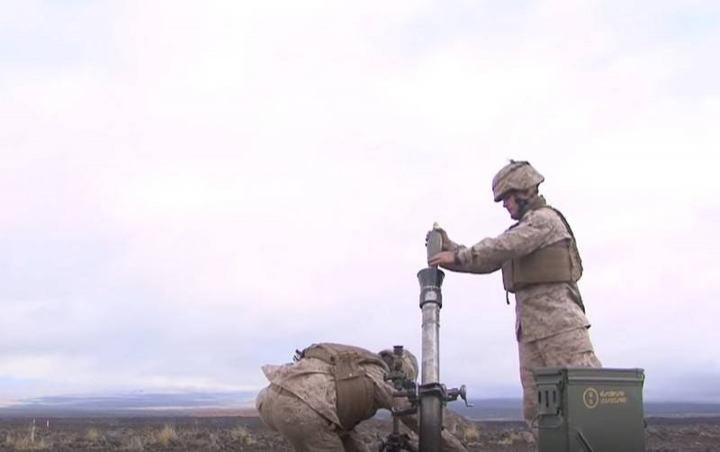 US Marine Corps began testing non-lethal mines caliber 81 mm