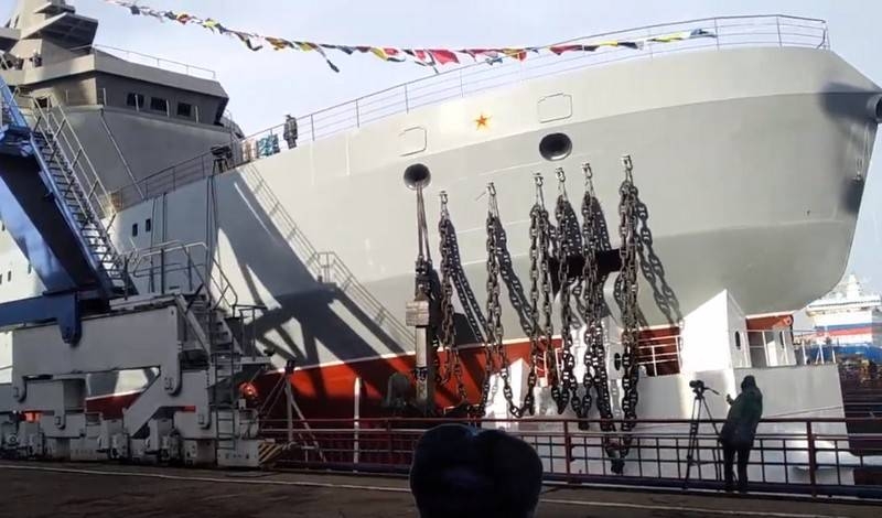 In St. Petersburg, was launched on the head icebreaker project 23550 for the Defense
