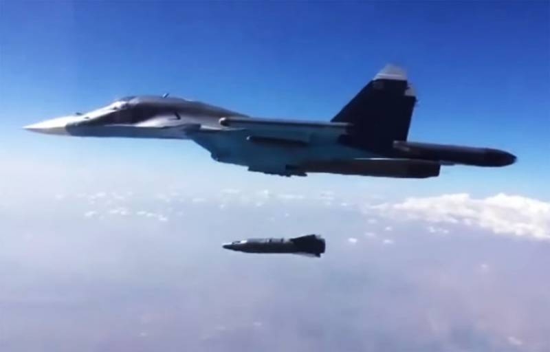 The possible use of KAB-1500 against militants in Idlib object fell on video