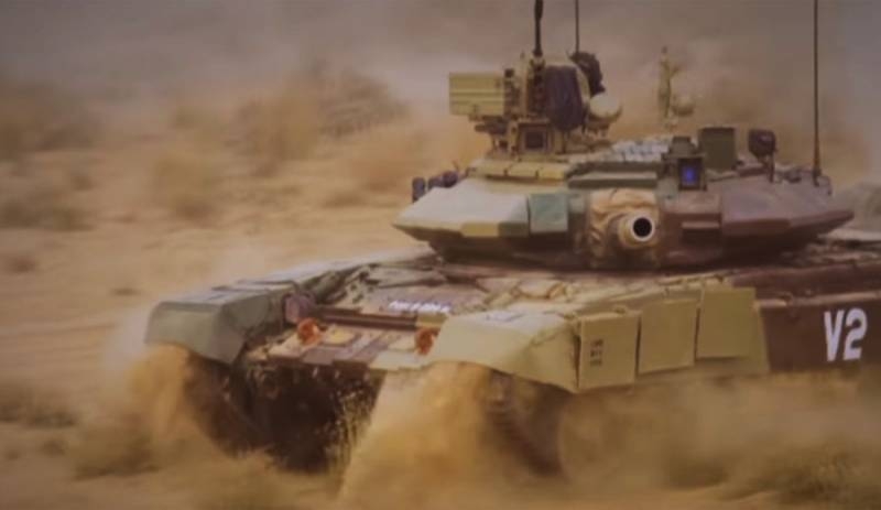 Break the barrel of the tank T-90 took place on the ground in India