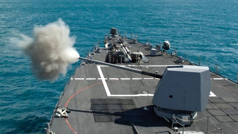 Ship US artillery guns three times surpassed the Russian Navy in range