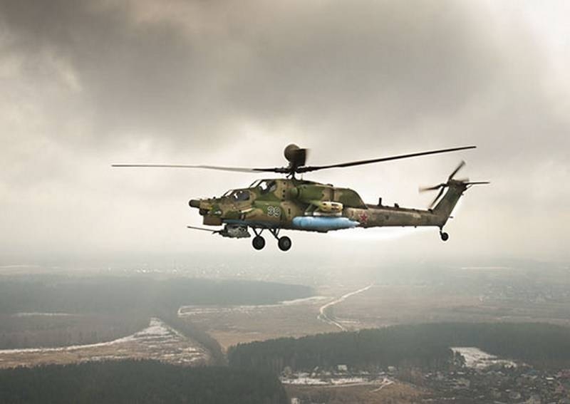Партия Ми-28УБ "Ночной охотник" and Mi-8AMTSh entered the 4 th Army Air Force and Air Defense YUVO