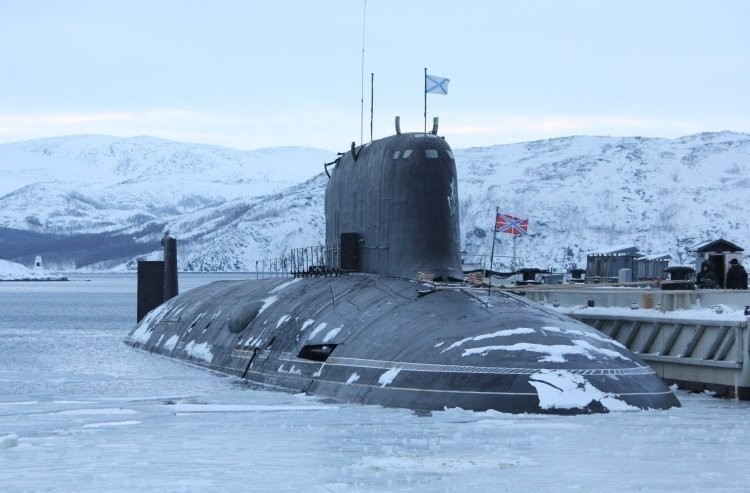 nuclear submarine «Kuzbass» ликвидировала условного противника на учениях