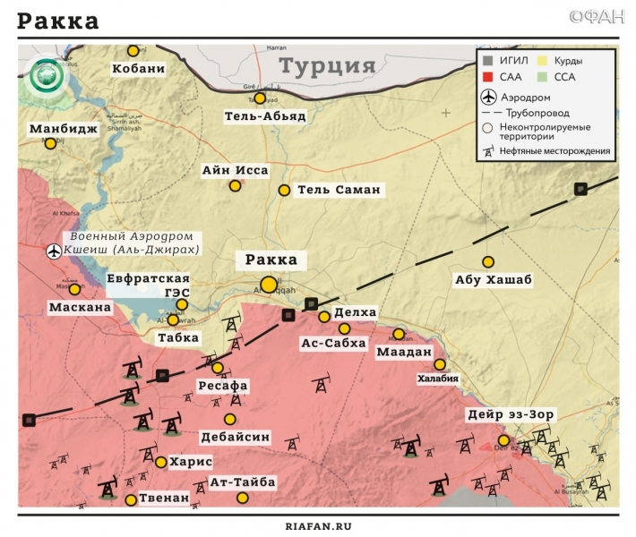 叙利亚新闻 1 十一月 07.00: Турция передаст САА 11 поселков в Ракке, США направили подкрепление под Кобани