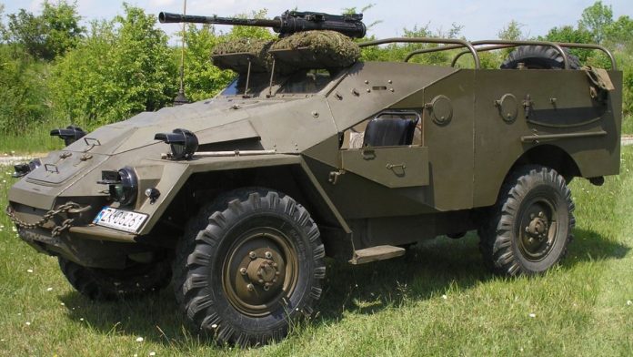 The first Soviet serial armored personnel carrier BTR-40 