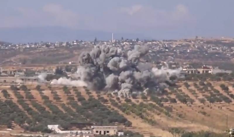 A massive attack on the Russian VKS militants in Idlib hit on video