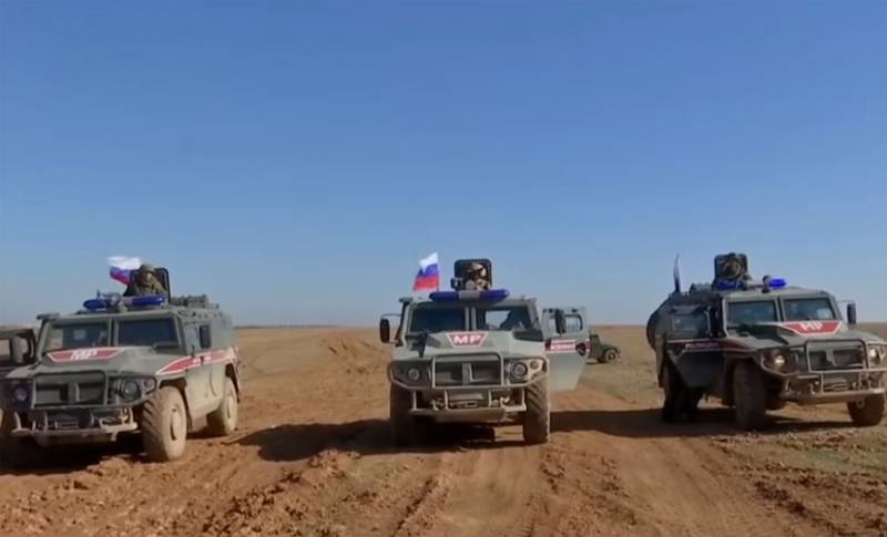 Images from the Russian armored military police: "каменная" an attack on a patrol in Syria