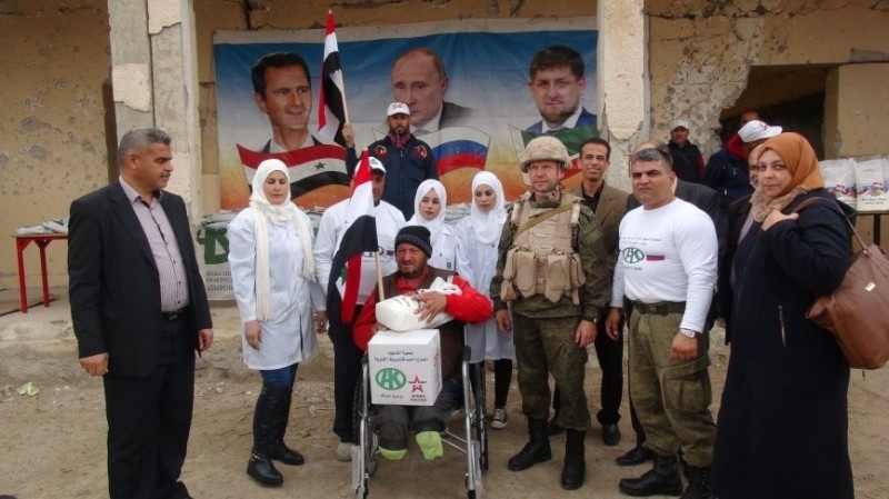 named Kadyrov Foundation gave humanitarian aid to residents of the Syrian Dar province