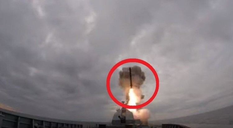 Cruise missile target destruction video «Caliber» It appeared on the Web