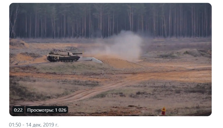 Опубликованы кадры тренировки американских «Abramsov» вблизи белорусской границы