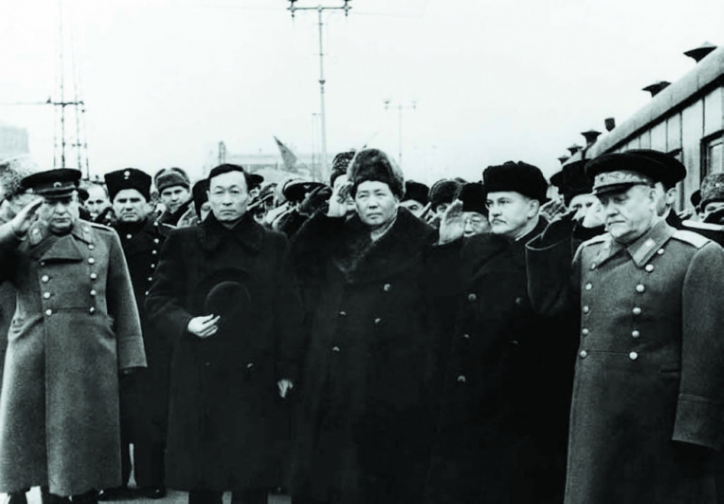 Mao Zedong visiting Stalin