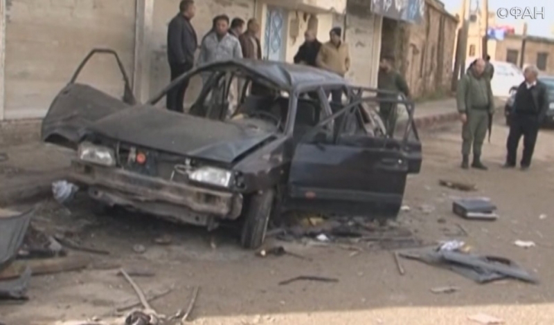 A gang of terrorists blew up the private car in Damascus, there are victims