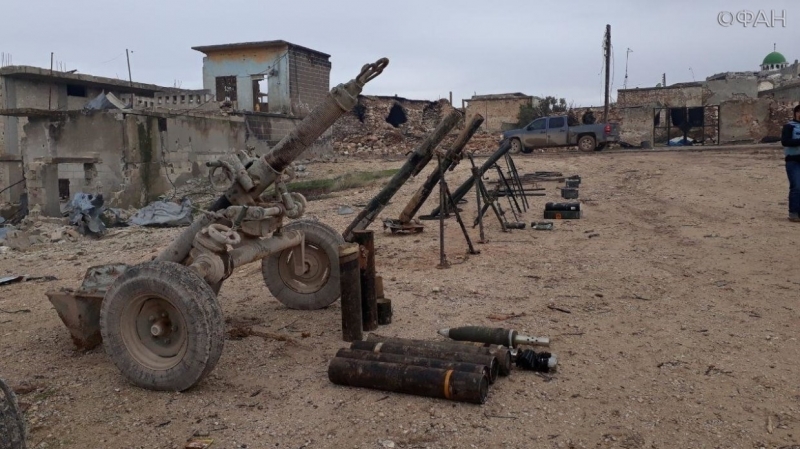 The Syrian army has found guns and drones militants in the south-east of Idlib
