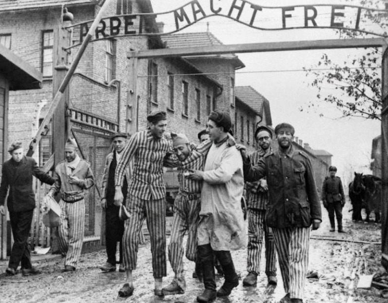 In an interview with Daily Mail Soviet photo of Auschwitz called fake