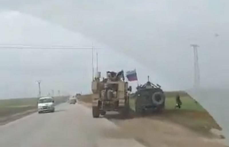 American patrol rammed a Russian armored vehicle