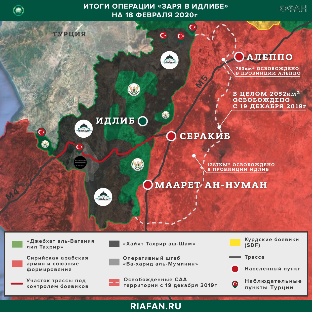 Армия Сирии таранит оборону боевиков на юге Идлиба, чтобы освободить трассу М4