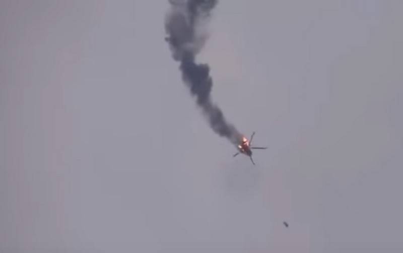 Pro-Turkish militants shot down the Mi-17, the Syrian Air Force in Idlib province