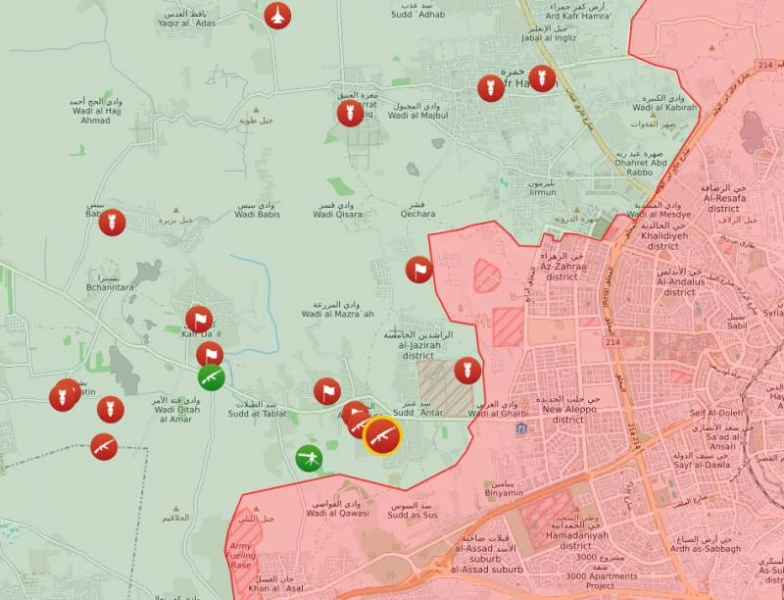 САА близка к тому, чтобы взять в окружение до тысячи боевиков к западу от Алеппо