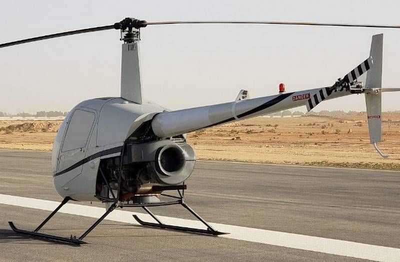 In the US, we developed a new UAV based on helicopter Robinson R-22