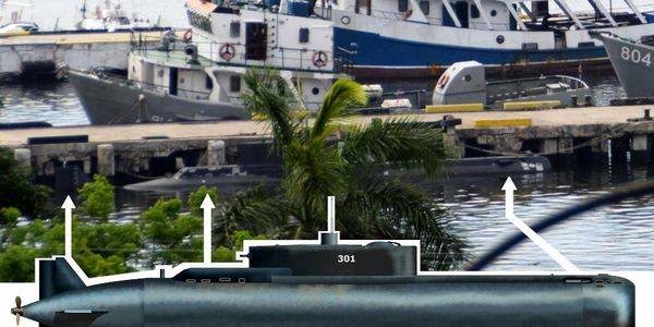 «Asymmetrical» Cuban submarine Delfin captured clearly for the first time