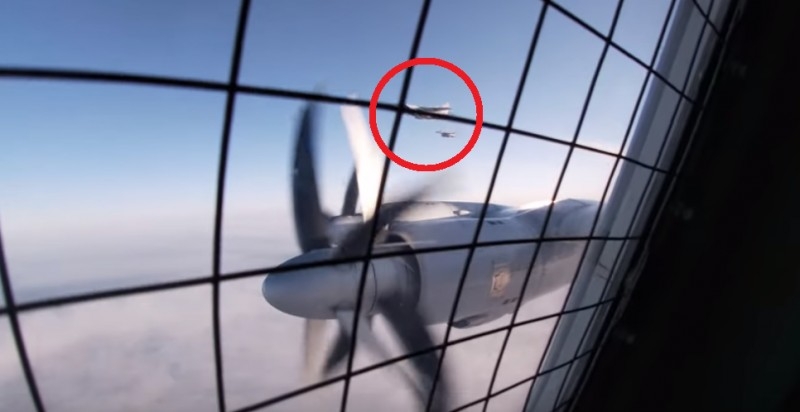 Published video spectacular flight of the Tu-142 over the Arctic Ocean