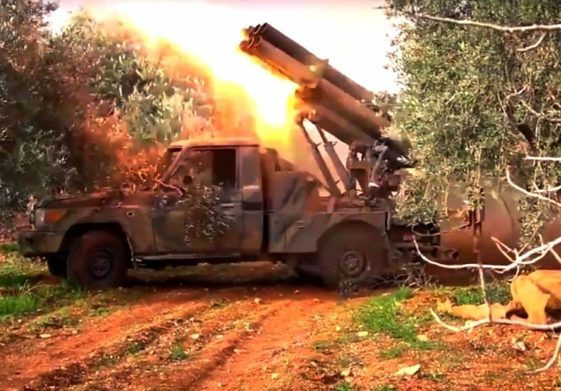 Syria, 2 April: Serakiba fire fighters