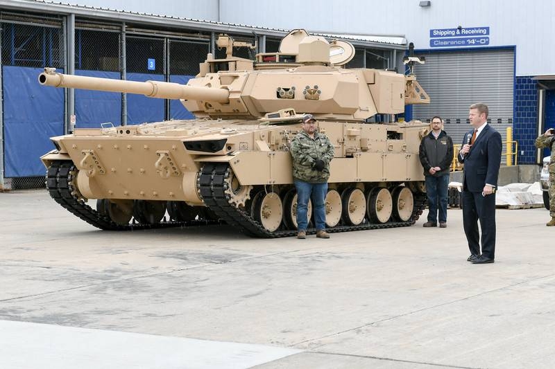 In the US, publicly showed prototypes «light tanks»