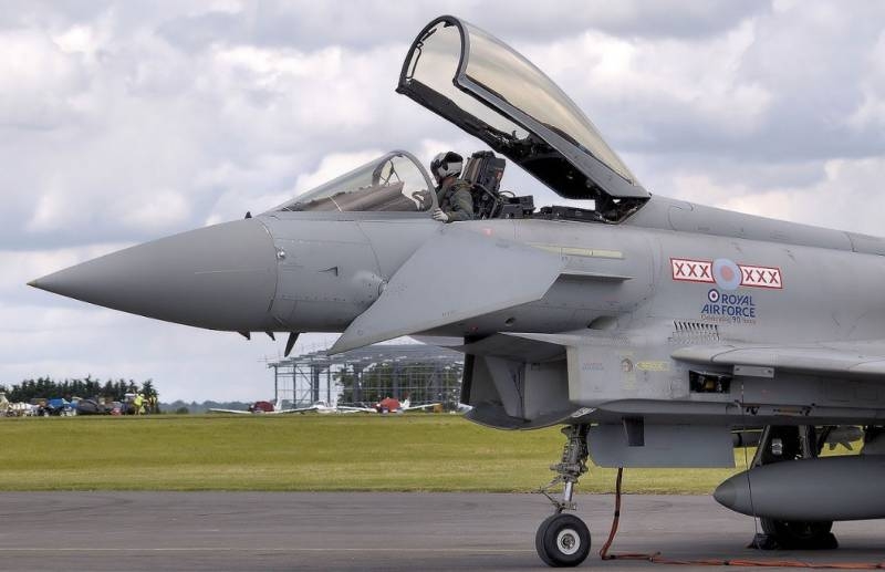 British Typhoon fighters played the role of Russian Su in the sky over the Baltic