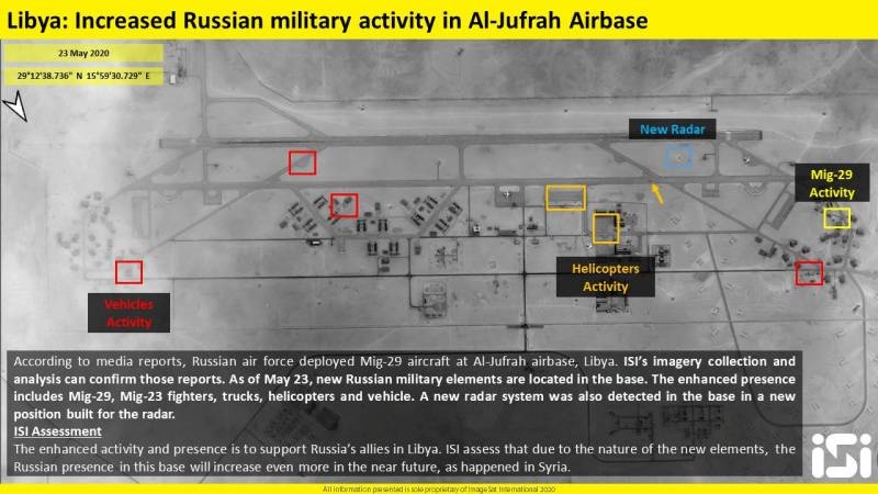 Израильский спутник-шпион показал снимки «aviones rusos, вертолётов и радара» en Libia