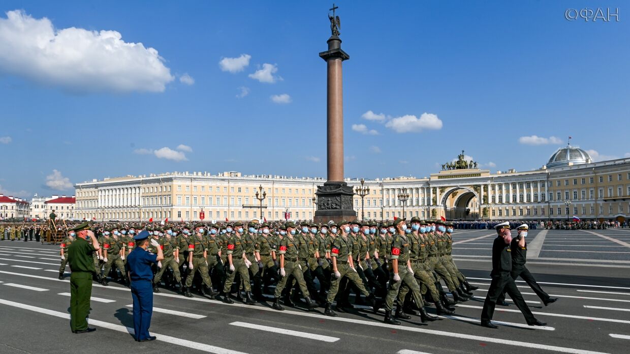 FAN publishes photos from a large-scale rehearsal of the anniversary Victory Parade in St. Petersburg