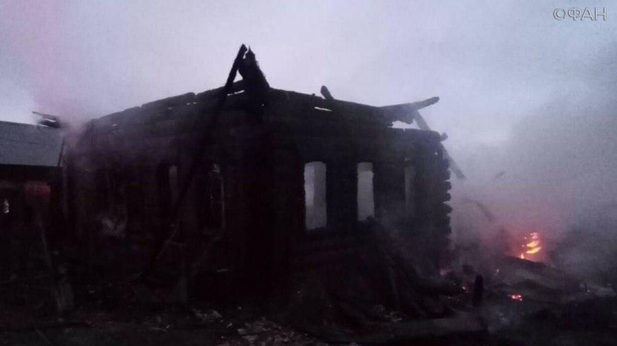 Опубликовано видео с места пожара в Иркутской области