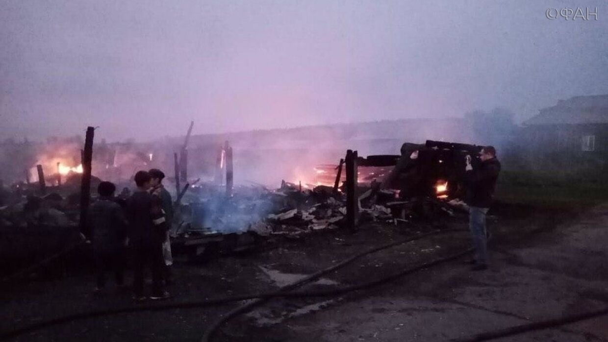 Published video from the fire in the Irkutsk region