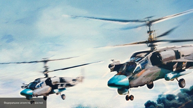 Ударные вертолеты ЮВО сопроводили колонны боевой техники на Северном Кавказе