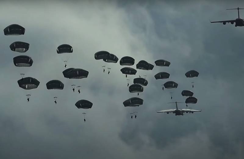 US paratroopers carried out a massive landing in Guam