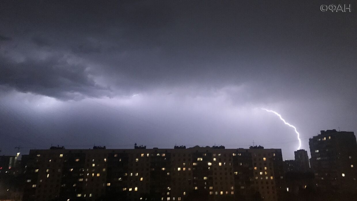 The most powerful thunderstorm hit Moscow