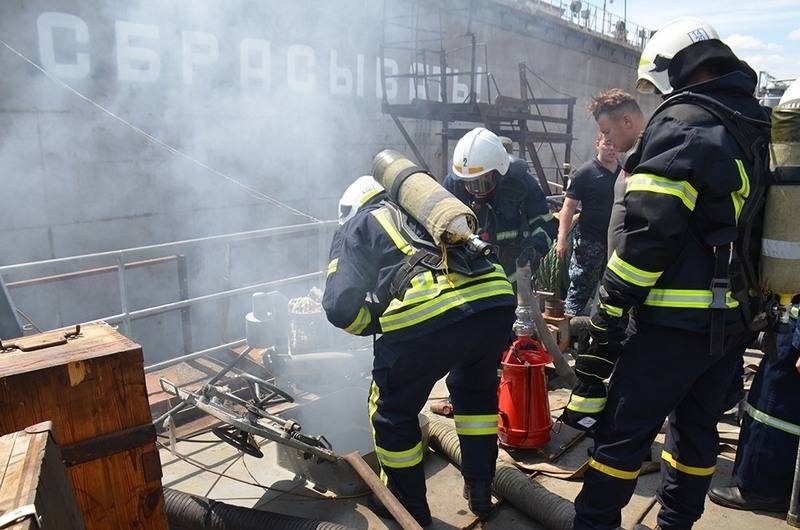 A fire broke out on the only landing ship of the Ukrainian Navy