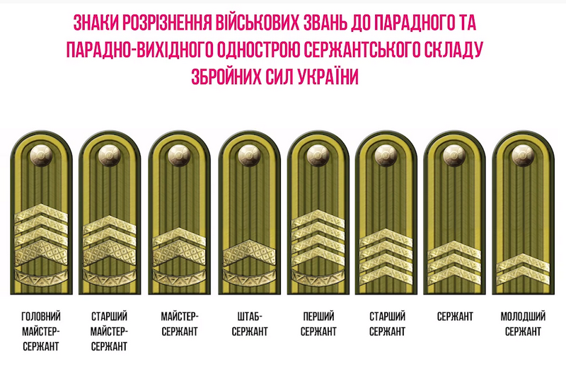 На Украине презентовали новые погоны для парадной формы военнослужащих ВСУ