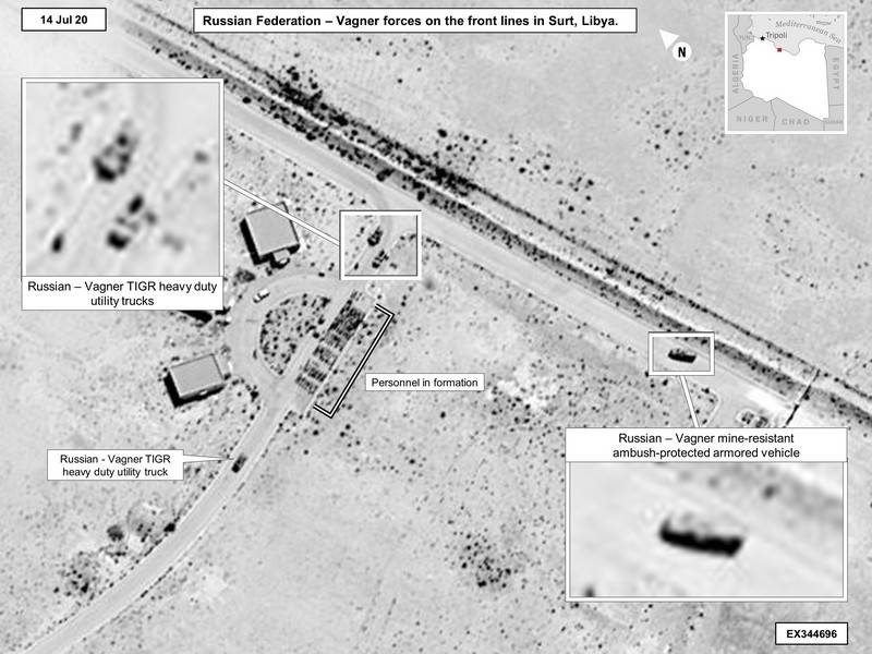 USA showed satellite images, allegedly proving the presence of Russia in Libya