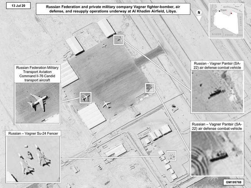 США показали спутниковые снимки, якобы доказывающие присутствие России в Ливии
