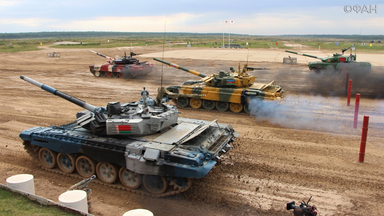 Russia's victory over China at the 2020 tank biathlon brought 39 seconds