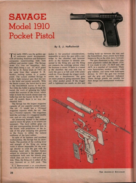 historia de las armas: muy buena pistola «Salvaje» 1907 del año 
