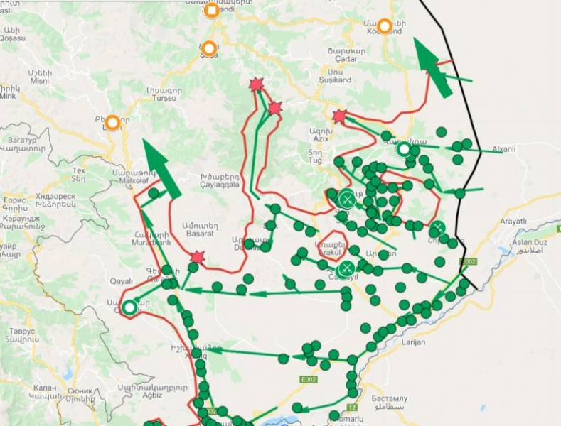 Danger for Armenian troops in Karabakh: possible alignment of the front of the Armed Forces of Azerbaijan from the Kornidzor ledge to the north-east