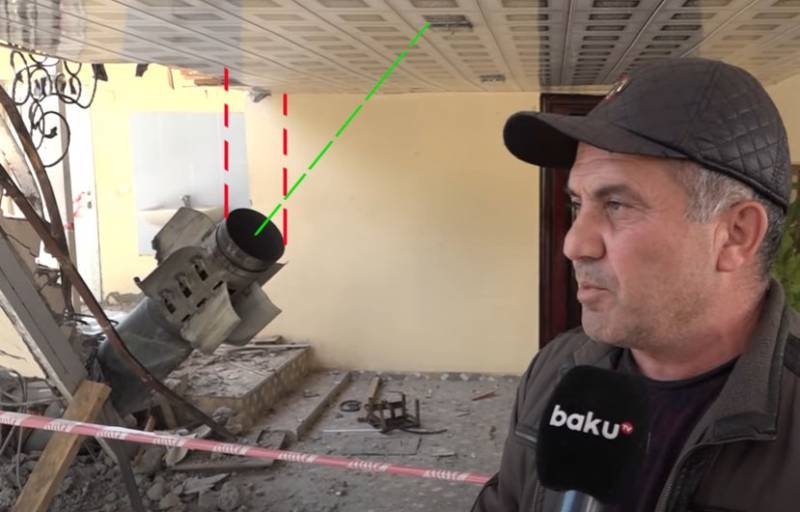 «Странная конфигурация»: Hay disputas en la red sobre la trama del canal de televisión de Bakú sobre un cohete que golpeó la casa.