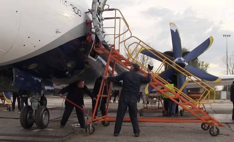 A video of the first launch of the IL-114-300 flight model engines appeared on the web